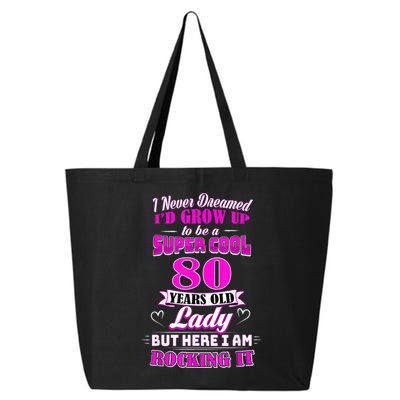 80 Year Old Lady Funny 80th Birthday Rockin' Since 25L Jumbo Tote