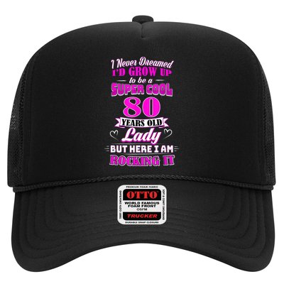 80 Year Old Lady Funny 80th Birthday Rockin' Since Trucker Hat