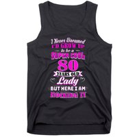 80 Year Old Lady Funny 80th Birthday Rockin' Since Tank Top