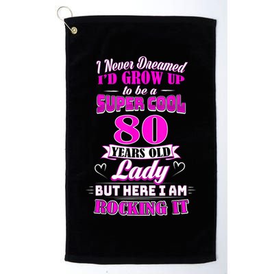 80 Year Old Lady Funny 80th Birthday Rockin' Since Golf Towel