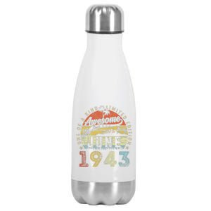 80 Year Old Awesome Since June 1943 80th Birthday (2) Stainless Steel Insulated Water Bottle