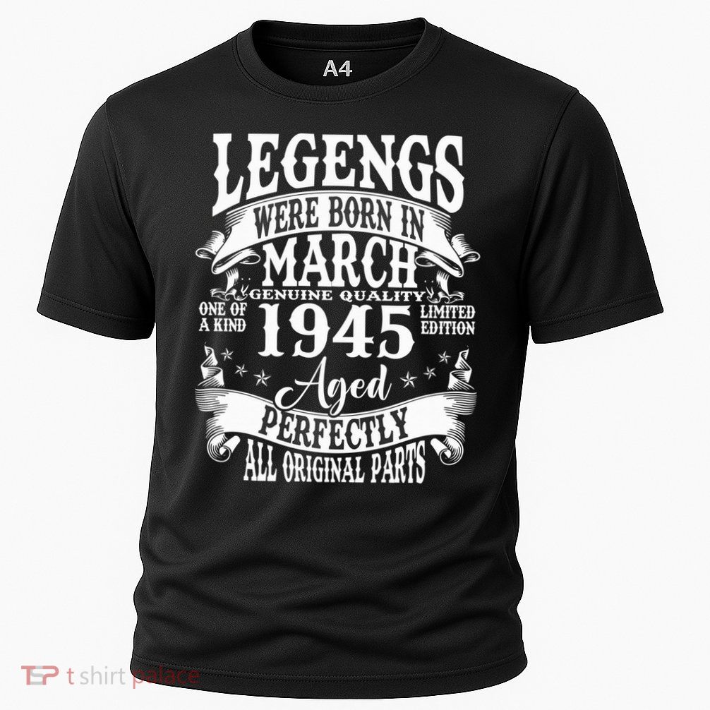 80 Years Old Legend Since March 1945 80th Birthday Cooling Performance Crew T-Shirt
