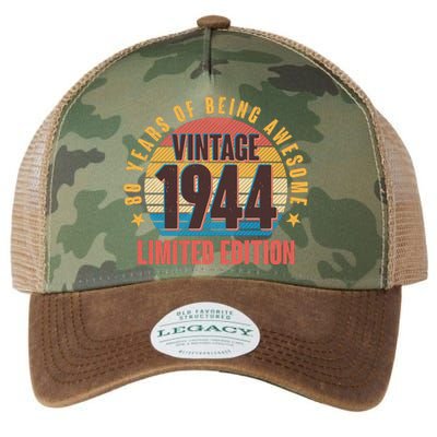 80 Years Of Being Awesome 1944 Limited Edition Vintage Retro Legacy Tie Dye Trucker Hat