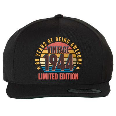 80 Years Of Being Awesome 1944 Limited Edition Vintage Retro Wool Snapback Cap