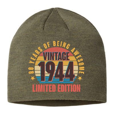 80 Years Of Being Awesome 1944 Limited Edition Vintage Retro Sustainable Beanie