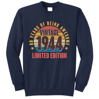 80 Years Of Being Awesome 1944 Limited Edition Vintage Retro Tall Sweatshirt