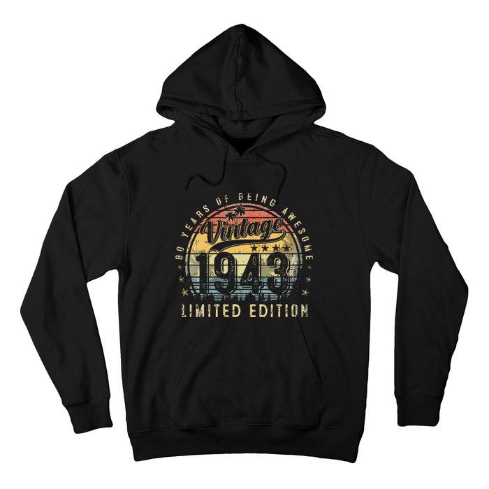 80 Year Old Gifts Vintage 1943 Limited Edition 19th Birthday Hoodie