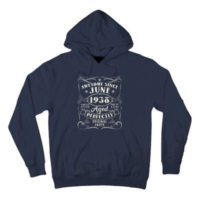 85 Year Old Awesome Since June 1938 85th Birthday Tall Hoodie