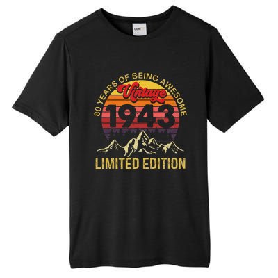 80 Year Old Gifts Vintage 1943 Limited Edition 80th Birthday Love Tall Fusion ChromaSoft Performance T-Shirt