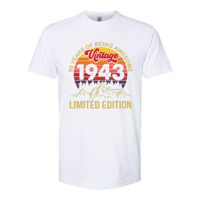 80 Year Old Gifts Vintage 1943 Limited Edition 80th Birthday Love Softstyle® CVC T-Shirt