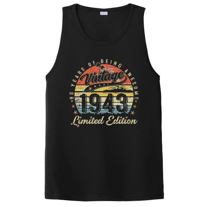 80 Year Old Gifts Vintage 1943 Limited Edition 80th Birthday PosiCharge Competitor Tank