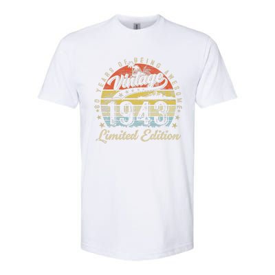 80 Year Old Gifts Vintage 1943 Limited Edition 80th Birthday Softstyle® CVC T-Shirt