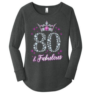 80 Years Old Gifts 80 & Fabulous Since 1943 80th Birthday Women's Perfect Tri Tunic Long Sleeve Shirt