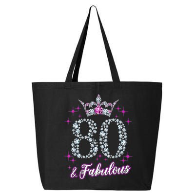 80 Years Old Gifts 80 & Fabulous Since 1943 80th Birthday 25L Jumbo Tote