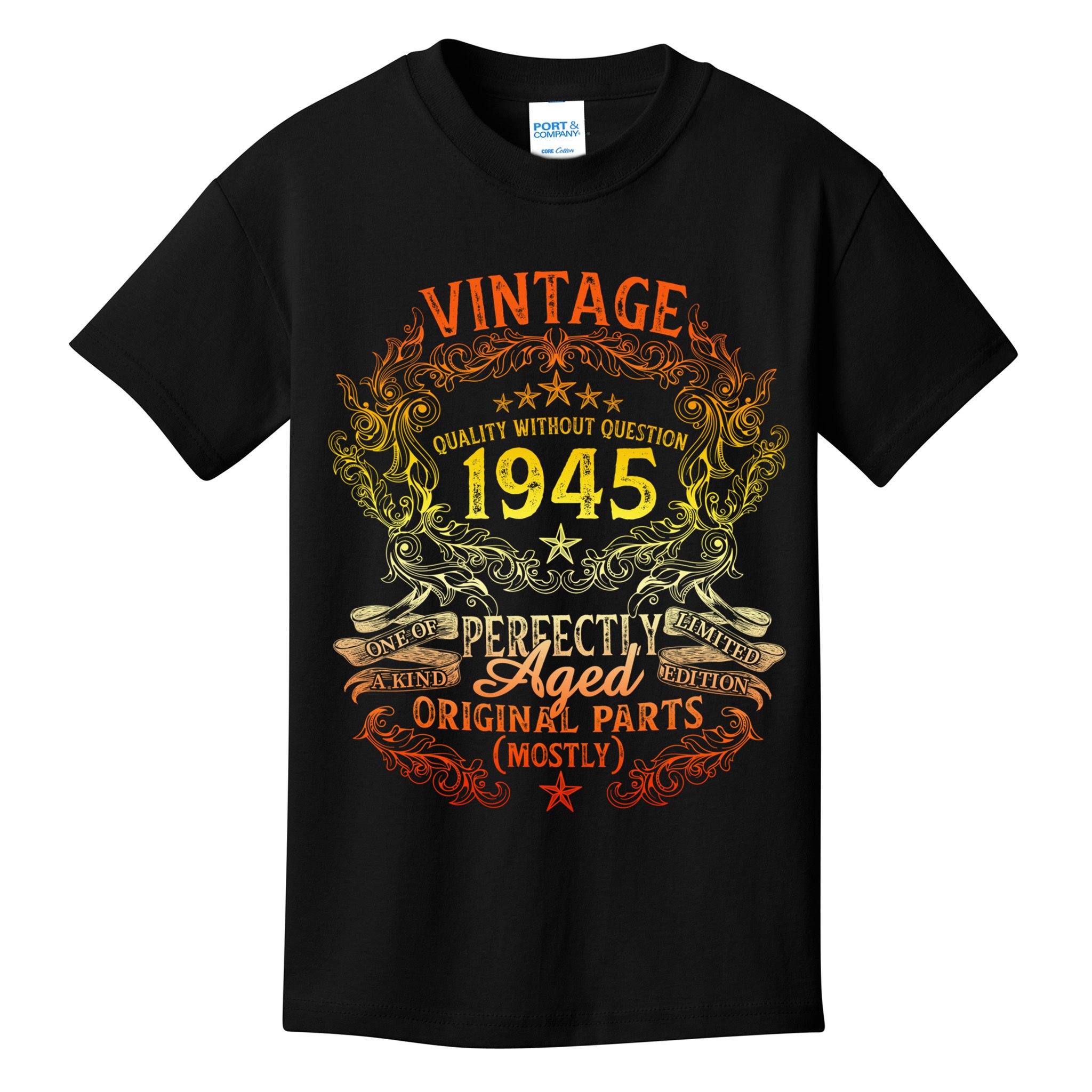 80 Years Old Vintage Born In 1945 80th Birthday Kids T-Shirt