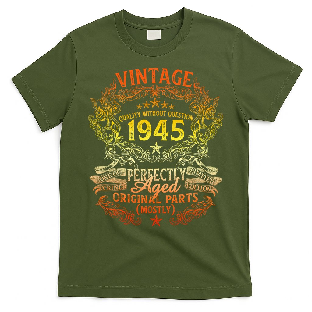 80 Years Old Vintage Born In 1945 80th Birthday T-Shirt