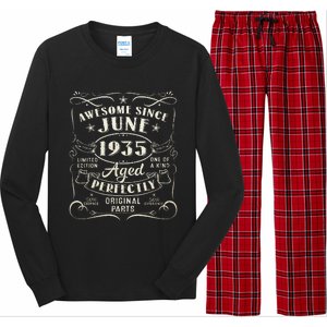 88 Year Old Awesome Since June 1935 88th Birthday Long Sleeve Pajama Set