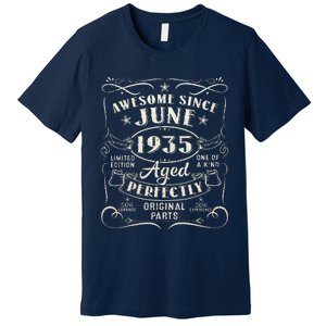 88 Year Old Awesome Since June 1935 88th Birthday Premium T-Shirt