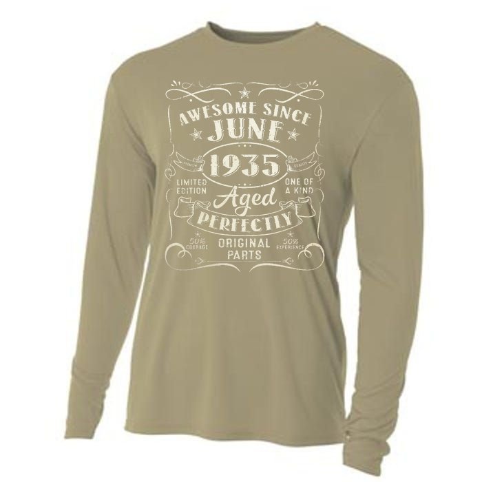 88 Year Old Awesome Since June 1935 88th Birthday Cooling Performance Long Sleeve Crew