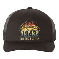 80 Year Old Vintage 1943 Limited Edition 80th Birthday Gifts Yupoong Adult 5-Panel Trucker Hat