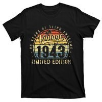 80 Year Old Vintage 1943 Limited Edition 80th Birthday Gifts T-Shirt