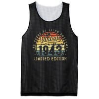 80 Year Old Vintage 1943 Limited Edition 80th Birthday Gifts Mesh Reversible Basketball Jersey Tank