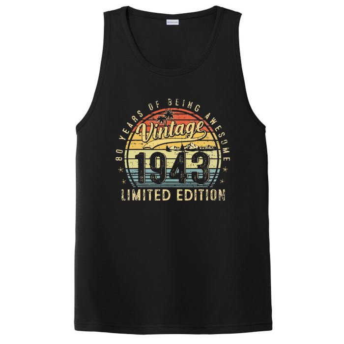 80 Year Old Vintage 1943 Limited Edition 80th Birthday Gifts PosiCharge Competitor Tank