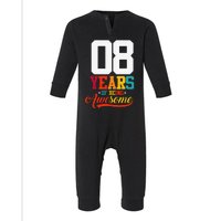 8 Years Of Being Awesome Gifts 8 Years Old 8th Birthday Infant Fleece One Piece