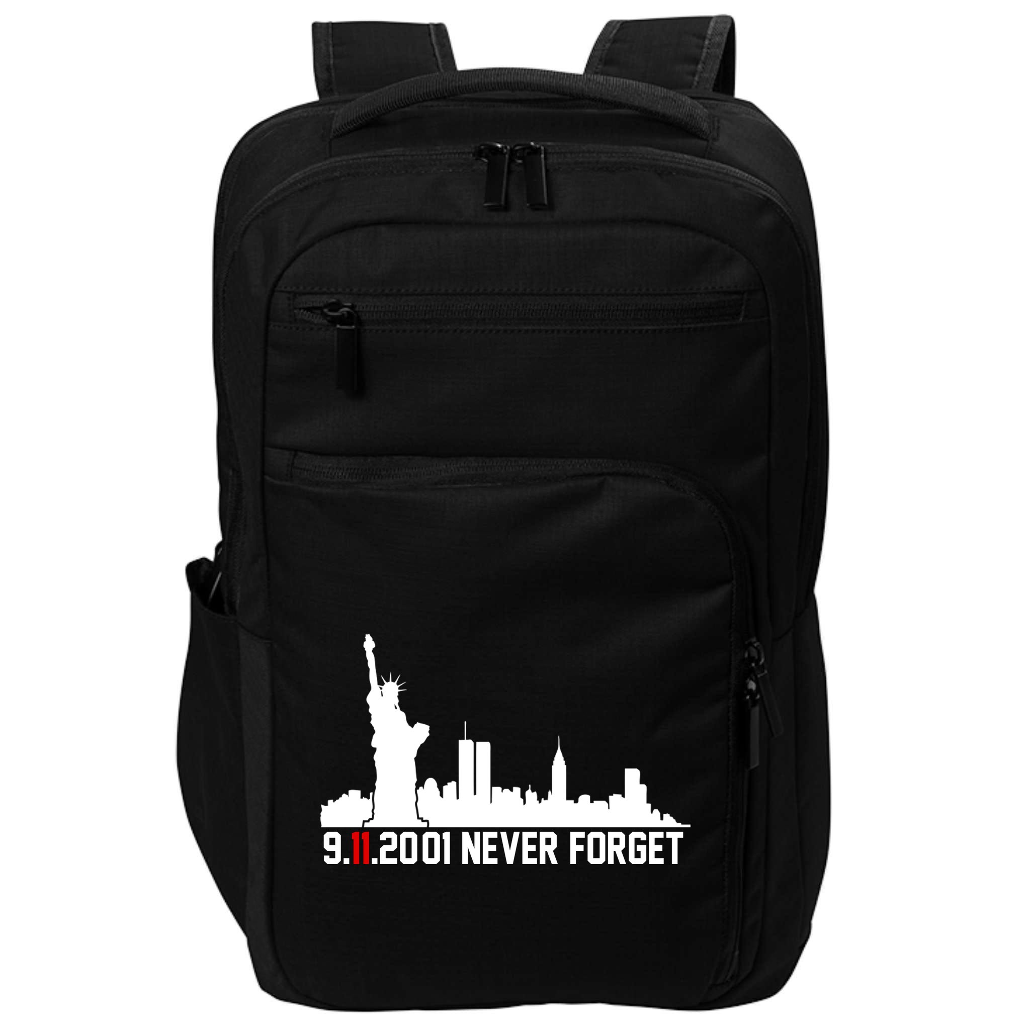 9-11-2001 Never Forget September 11th Impact Tech Backpack