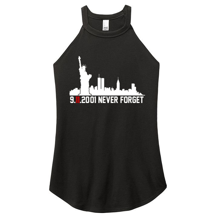 9-11-2001 Never Forget September 11th Women's Perfect Tri Rocker Tank