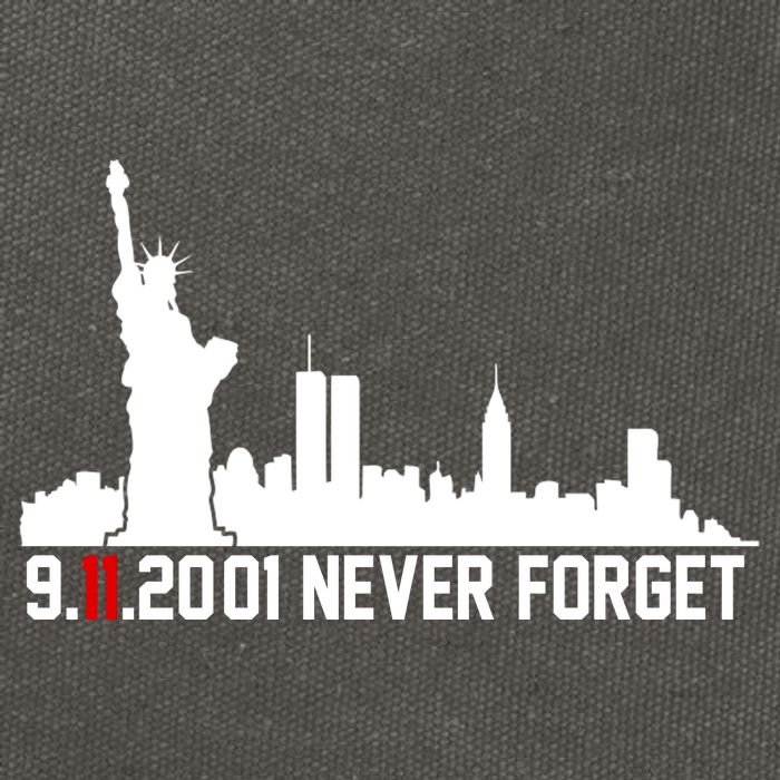 9-11-2001 Never Forget September 11th Cotton Canvas Backpack