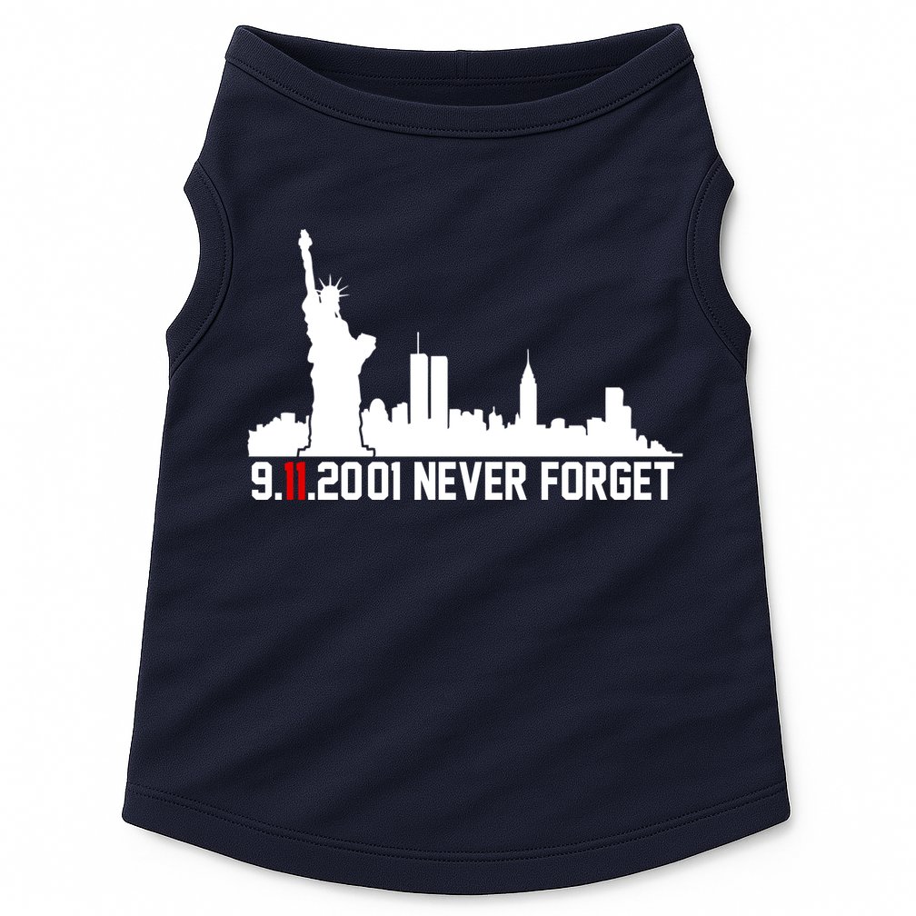 9-11-2001 Never Forget September 11th Doggie Tank