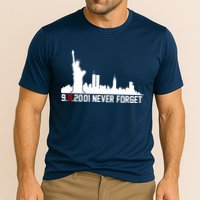 9-11-2001 Never Forget September 11th Cooling Performance Crew T-Shirt