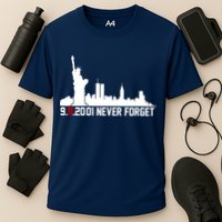 9-11-2001 Never Forget September 11th Cooling Performance Crew T-Shirt