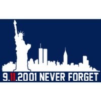 9-11-2001 Never Forget September 11th Bumper Sticker