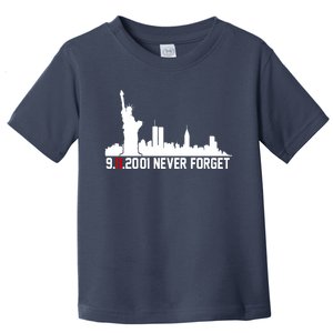 9-11-2001 Never Forget September 11th Toddler T-Shirt