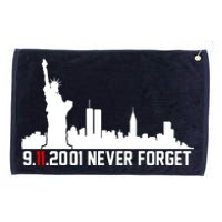 9-11-2001 Never Forget September 11th Grommeted Golf Towel