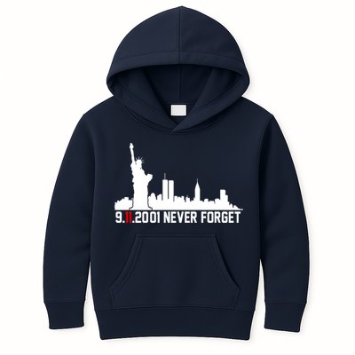 9-11-2001 Never Forget September 11th Kids Hoodie