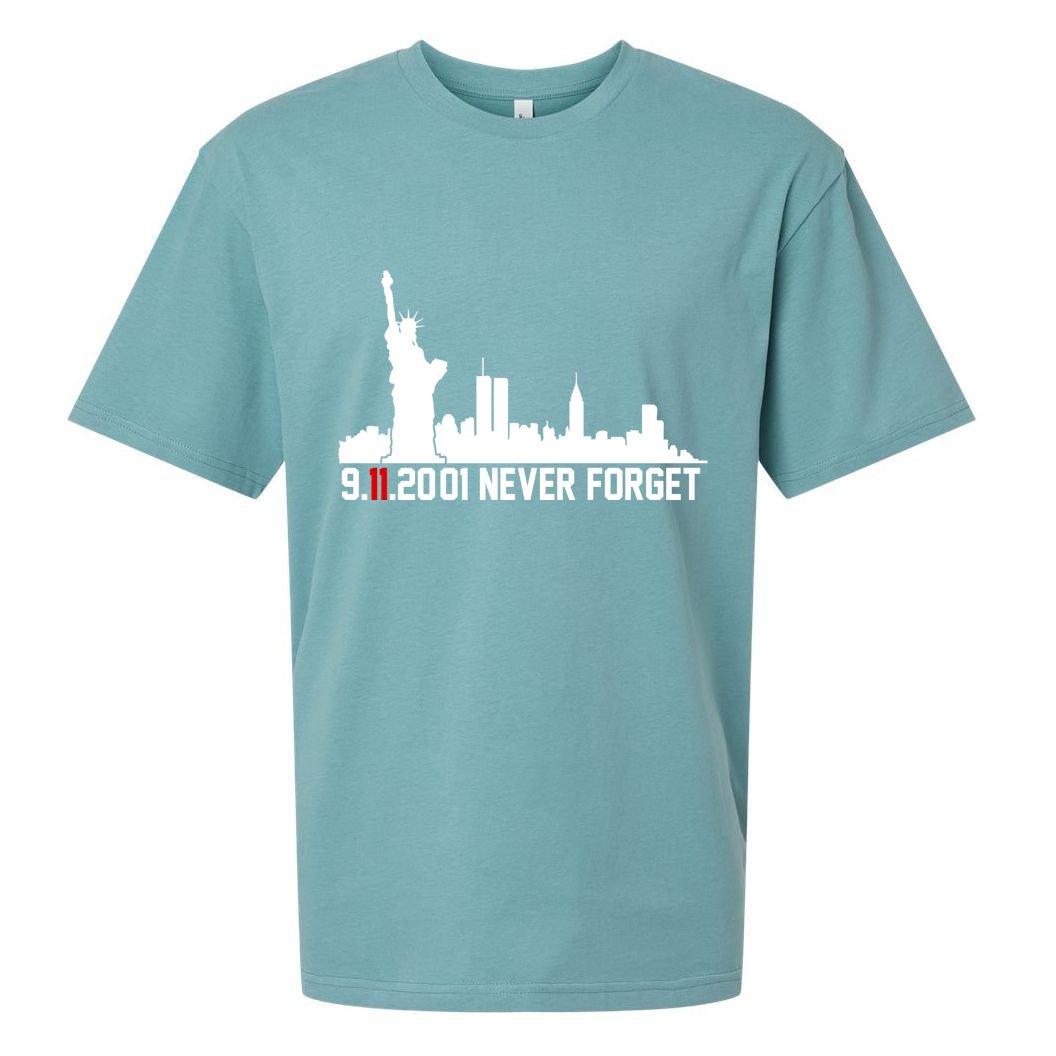 9-11-2001 Never Forget September 11th Sueded Cloud Jersey T-Shirt