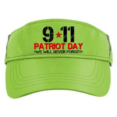 9-11 Patriot Day We Will Never Forget Adult Drive Performance Visor