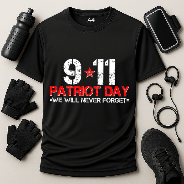 9-11 Patriot Day We Will Never Forget Cooling Performance Crew T-Shirt