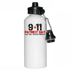 9-11 Patriot Day We Will Never Forget Aluminum Water Bottle