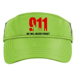 9-11 We Will Never Forget Adult Drive Performance Visor