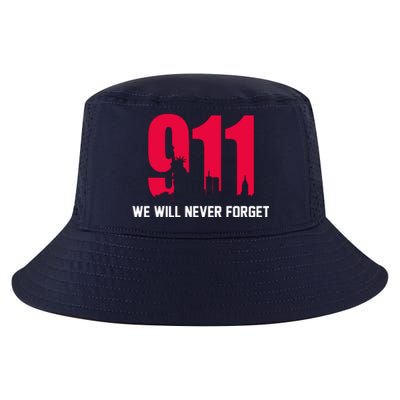 9-11 We Will Never Forget Cool Comfort Performance Bucket Hat