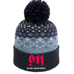 9-11 We Will Never Forget The Baniff Cuffed Pom Beanie