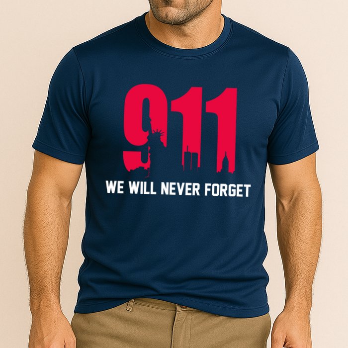 9-11 We Will Never Forget Cooling Performance Crew T-Shirt