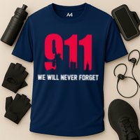 9-11 We Will Never Forget Cooling Performance Crew T-Shirt