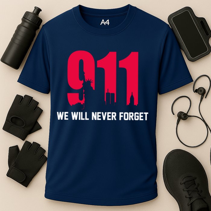 9-11 We Will Never Forget Cooling Performance Crew T-Shirt