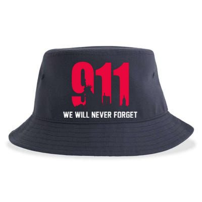 9-11 We Will Never Forget Sustainable Bucket Hat