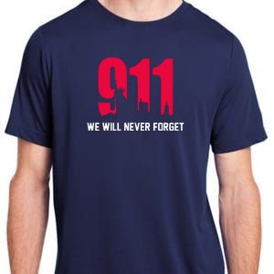 9-11 We Will Never Forget Adult ChromaSoft Performance T-Shirt